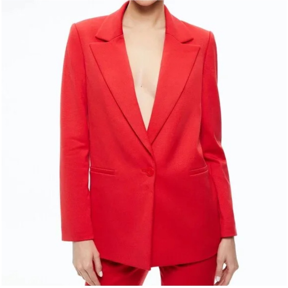 Alice + Olivia Red Denny style Blazer